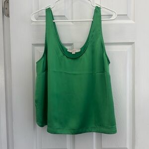 NWOT loft green scoop tank - large